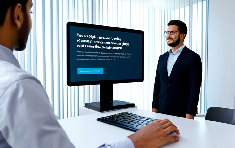 A diverse group of adults, fully clothed in professional, modest business attire, are depicted in a bright, modern digital space. One individual interacts with a tablet displaying clear, high-contrast text, another uses a keyboard with a focused yet natural pose, suggesting accessible navigation, while a third observes a video with prominent, easy-to-read subtitles. The background features abstract, flowing lines and soft light, symbolizing digital pathways and seamless connectivity. The scene emphasizes inclusion and ease of use for all, showcasing safe for work and appropriate content. Perfect anatomy, correct proportions, well-formed hands, proper finger count, and natural body proportions are essential for this high-quality, professional image.
