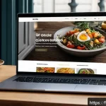 Home 20 인공지능 AI 을 활용한 웹 기술의 발전 - A modern e-commerce website interface displayed on a sleek laptop screen, showing real-time personal...