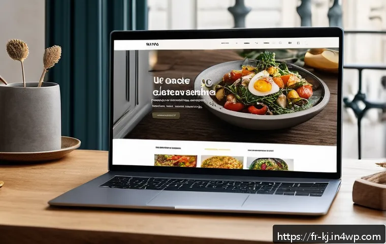 인공지능 AI 을 활용한 웹 기술의 발전 - A modern e-commerce website interface displayed on a sleek laptop screen, showing real-time personal...